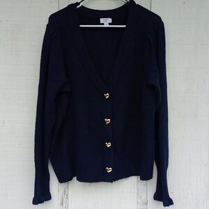 Crown & Ivy Navy Blue Sweater Cardigen